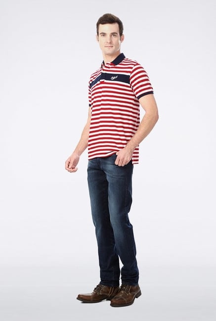 University Of Oxford Red Striped Polo T Shirt University Of Oxford Red Striped Polo T Shirt