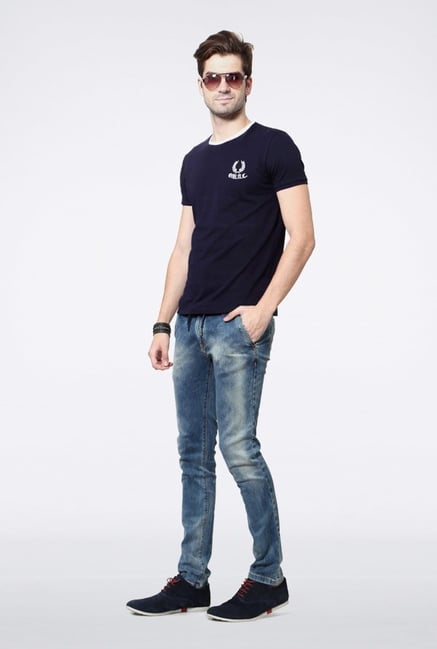 University Of Oxford Navy Solid Crew T Shirt University Of Oxford Navy Solid Crew T Shirt