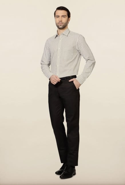 Peter England White Checks Formal Shirt Peter England White Checks Formal Shirt