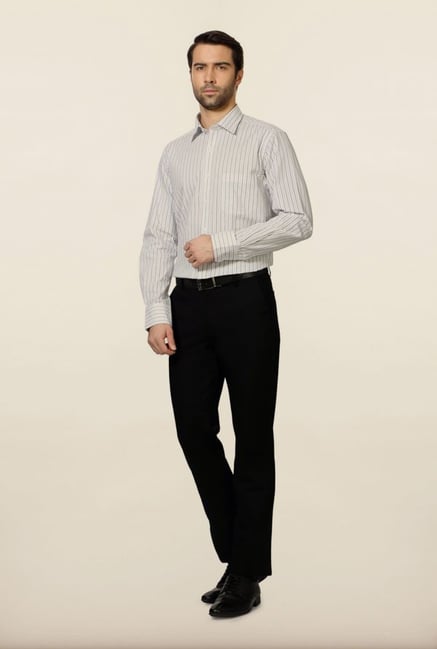 Peter England White Striped Formal Shirt Peter England White Striped Formal Shirt