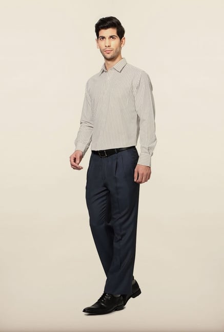 Peter England White Striped Formal Shirt Peter England White Striped Formal Shirt