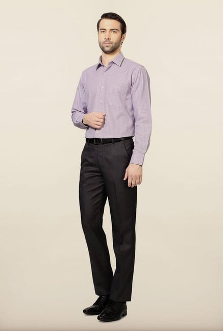 Peter England Purple Checks Formal Shirt Peter England Purple Checks Formal Shirt