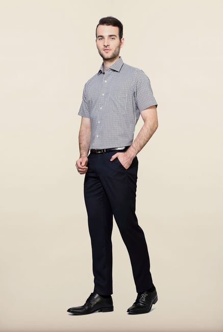 Van Heusen Grey Checks Formal Shirt Van Heusen Grey Checks Formal Shirt
