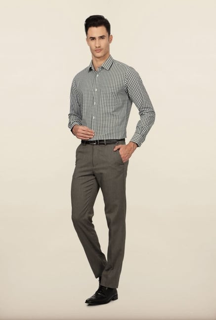 Peter England White & Black Checks Formal Shirt Peter England White & Black Checks Formal Shirt