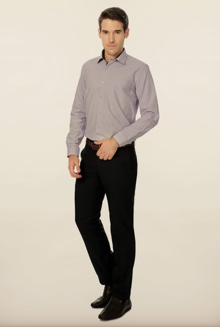 Van Heusen Purple Checks Formal Shirt Van Heusen Purple Checks Formal Shirt
