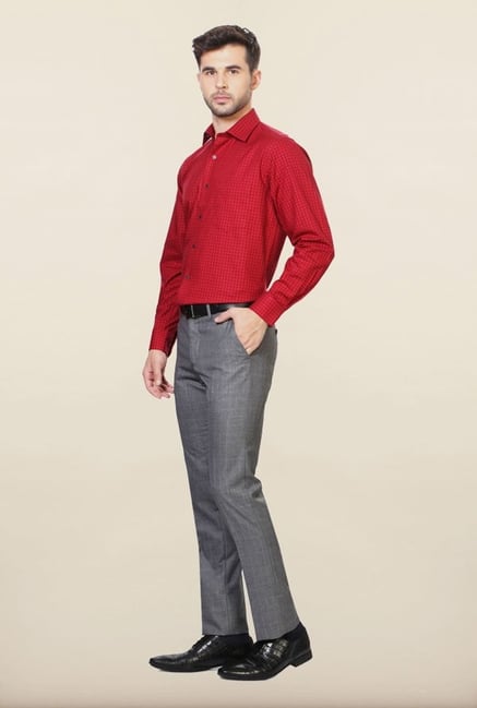 Van Heusen Red Checks Formal Shirt Van Heusen Red Checks Formal Shirt