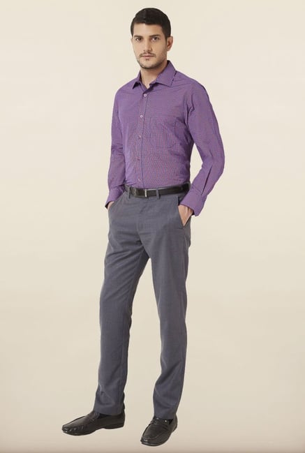 Peter England Blue & Red Checks Formal Shirt Peter England Blue & Red Checks Formal Shirt