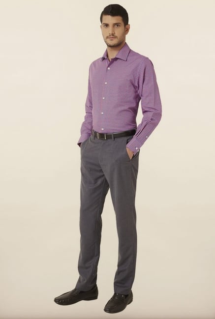 Peter England Red & Blue Checks Formal Shirt Peter England Red & Blue Checks Formal Shirt