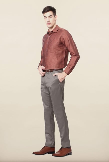 Van Heusen Brown Formal Shirt Van Heusen Brown Formal Shirt