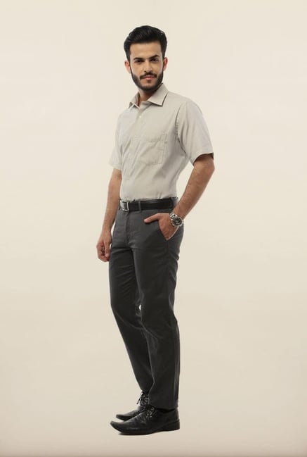 Van Heusen Off White Striped Formal Shirt Van Heusen Off White Striped Formal Shirt
