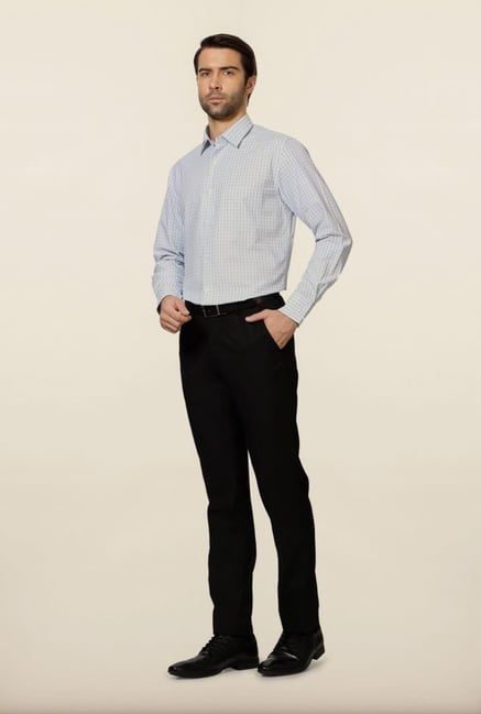 Peter England White Checks Formal Shirt Peter England White Checks Formal Shirt