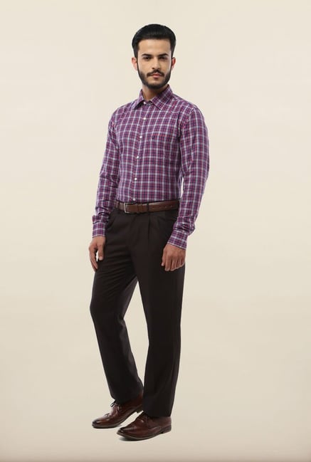Allen Solly Red Checks Formal Shirt Allen Solly Red Checks Formal Shirt