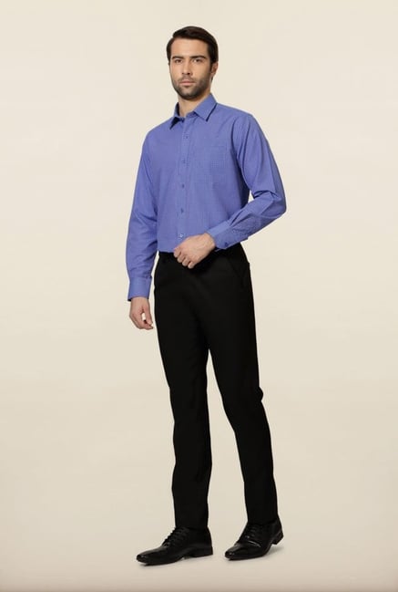 Peter England Blue Checks Formal Shirt Peter England Blue Checks Formal Shirt