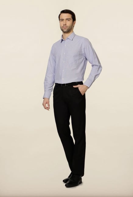 Peter England Lilac Checks Formal Shirt Peter England Lilac Checks Formal Shirt