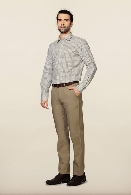 Peter England White Checks Formal Shirt Peter England White Checks Formal Shirt