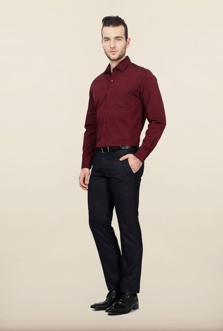 Peter England Maroon Formal Shirt Peter England Maroon Formal Shirt