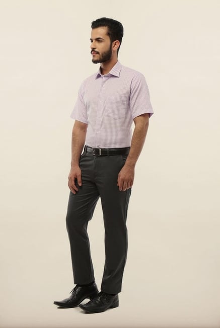 Van Heusen Purple Checks Formal Shirt Van Heusen Purple Checks Formal Shirt