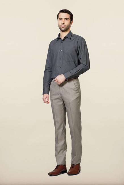 Peter England Grey Formal Shirt Peter England Grey Formal Shirt