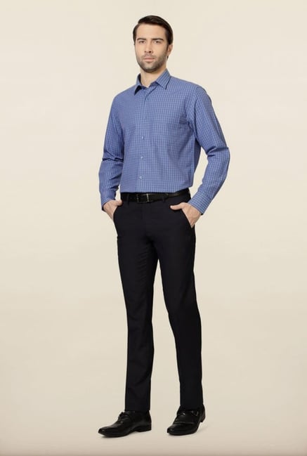 Peter England Blue Checks Formal Shirt Peter England Blue Checks Formal Shirt