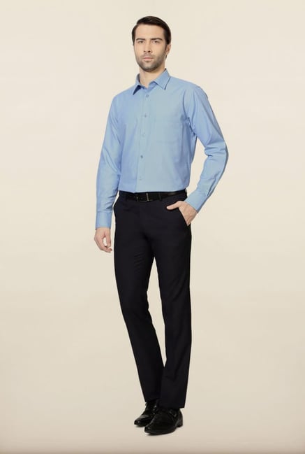 Peter England Blue Striped Formal Shirt Peter England Blue Striped Formal Shirt