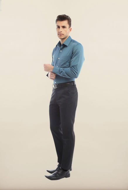 Peter England Teal Formal Shirt Peter England Teal Formal Shirt