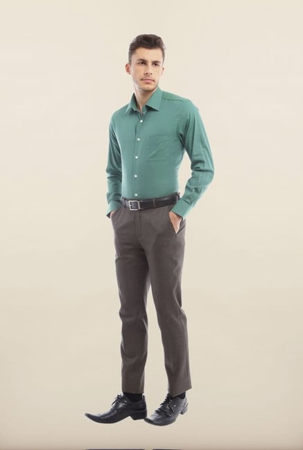 Peter England Green Formal Shirt Peter England Green Formal Shirt