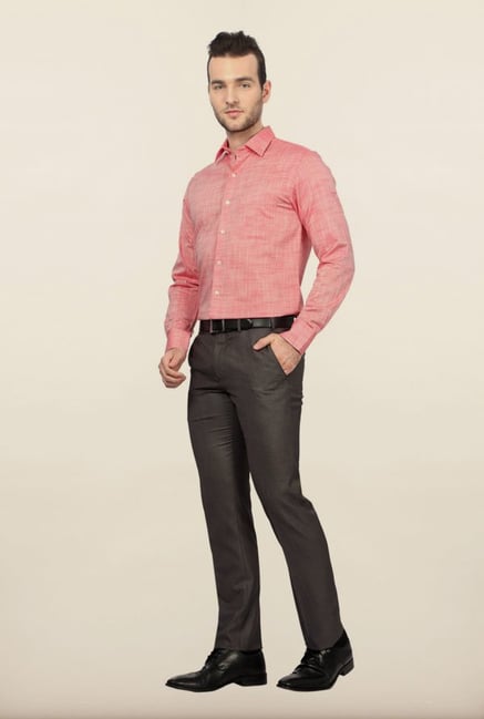 Peter England Pink Cotton Formal Shirt Peter England Pink Cotton Formal Shirt