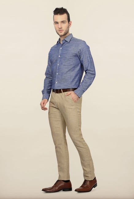 Peter England Blue Formal Shirt Peter England Blue Formal Shirt