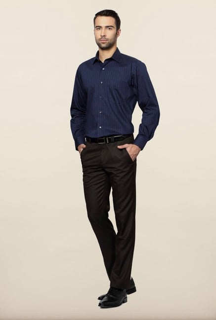 Van Heusen Navy Checks Formal Shirt Van Heusen Navy Checks Formal Shirt