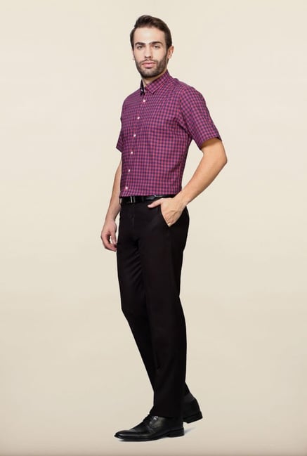 Van Heusen Pink & Navy Checks Formal Shirt Van Heusen Pink & Navy Checks Formal Shirt