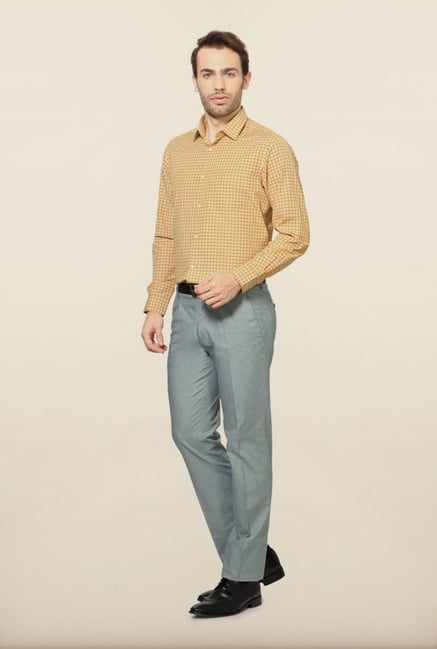 Peter England Orange Checks Formal Shirt Peter England Orange Checks Formal Shirt
