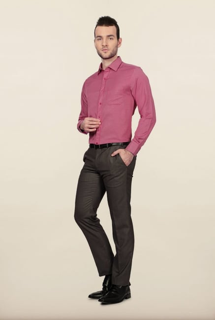 Peter England Pink Striped Formal Shirt Peter England Pink Striped Formal Shirt
