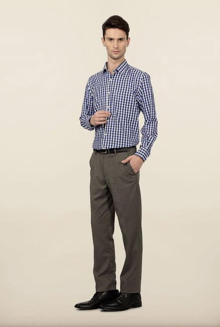 Peter England Blue Checks Formal Shirt Peter England Blue Checks Formal Shirt