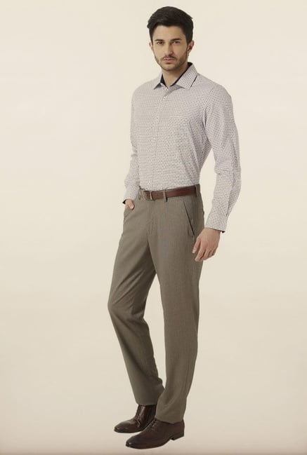 Peter England White Checks Formal Shirt Peter England White Checks Formal Shirt