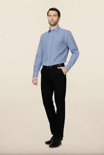 Peter England Blue Checks Formal Shirt Peter England Blue Checks Formal Shirt