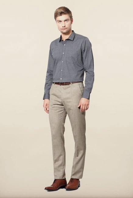 Van Heusen Grey Checks Formal Shirt Van Heusen Grey Checks Formal Shirt