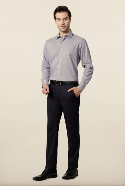 Van Heusen Blue Striped Cotton Formal Shirt Van Heusen Blue Striped Cotton Formal Shirt