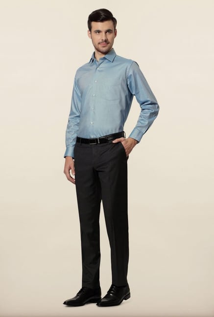 Van Heusen Blue Jacquard Formal Shirt Van Heusen Blue Jacquard Formal Shirt
