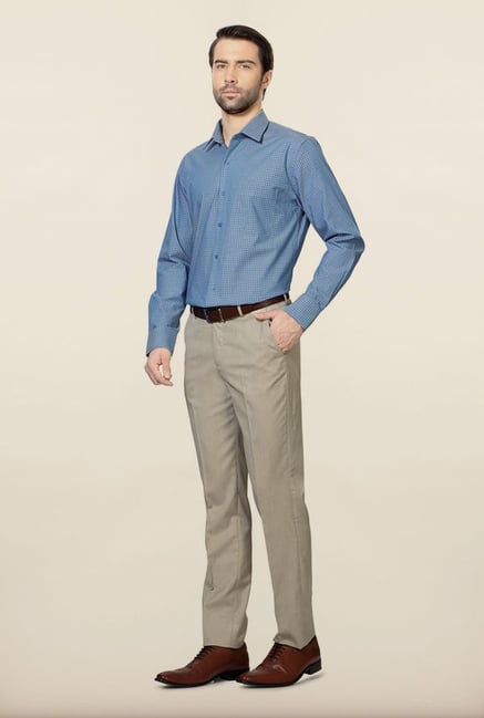 Peter England Blue Checks Formal Shirt Peter England Blue Checks Formal Shirt