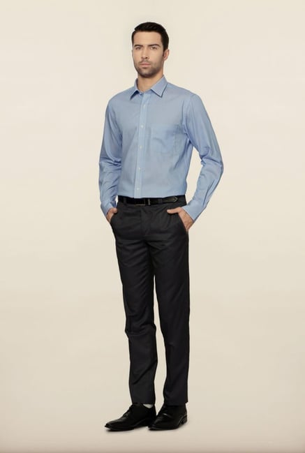 Peter England Blue Striped Formal Shirt Peter England Blue Striped Formal Shirt