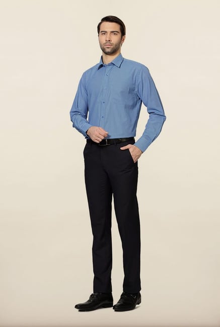 Peter England Blue Checks Formal Shirt Peter England Blue Checks Formal Shirt