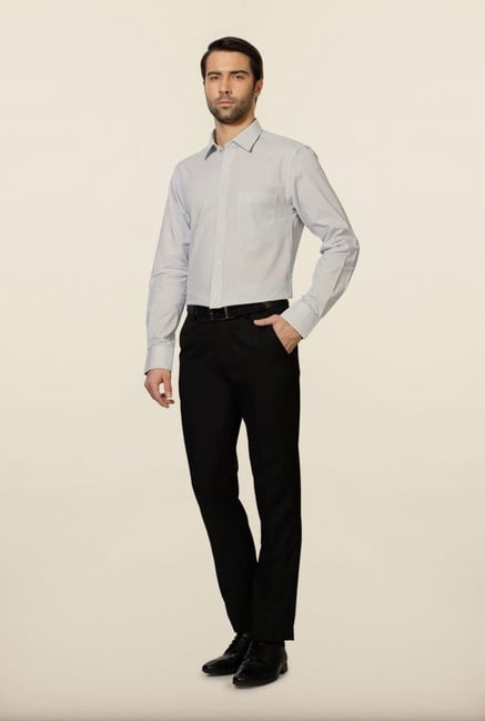 Peter England Blue Striped Formal Shirt Peter England Blue Striped Formal Shirt