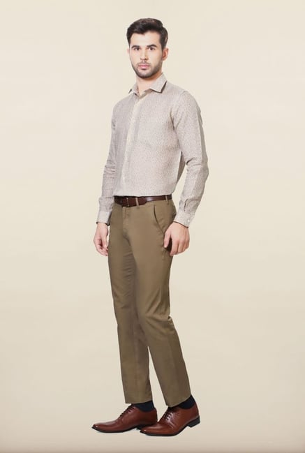 Van Heusen Beige Printed Formal Shirt Van Heusen Beige Printed Formal Shirt
