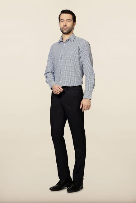 Peter England Blue Checks Formal Shirt Peter England Blue Checks Formal Shirt