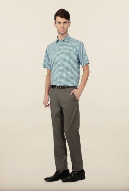 Peter England Blue Checks Formal Shirt Peter England Blue Checks Formal Shirt