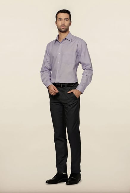 Allen Solly Purple Self Print Formal Shirt Allen Solly Purple Self Print Formal Shirt