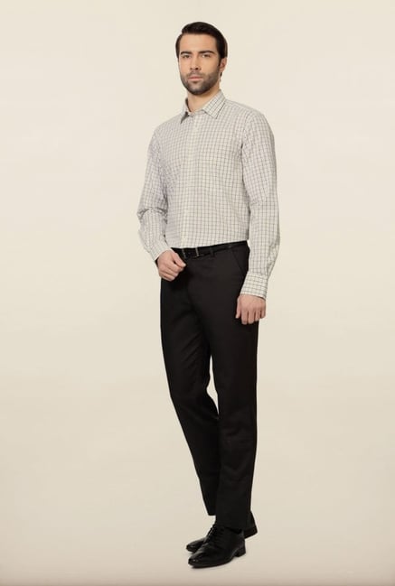 Peter England White Checks Formal Shirt Peter England White Checks Formal Shirt