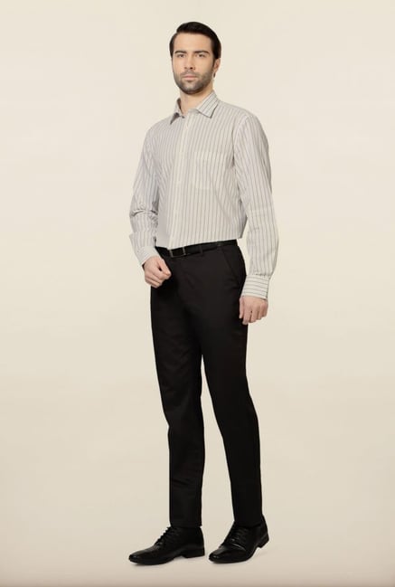 Peter England White Striped Formal Shirt Peter England White Striped Formal Shirt