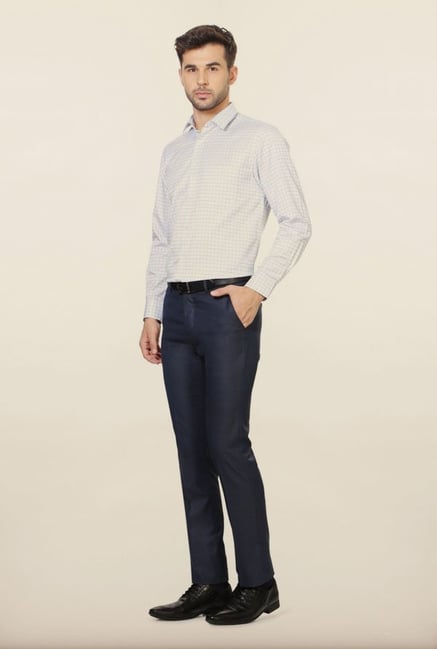 Peter England White Checks Formal Shirt Peter England White Checks Formal Shirt