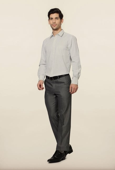 Peter England White Striped Formal Shirt Peter England White Striped Formal Shirt